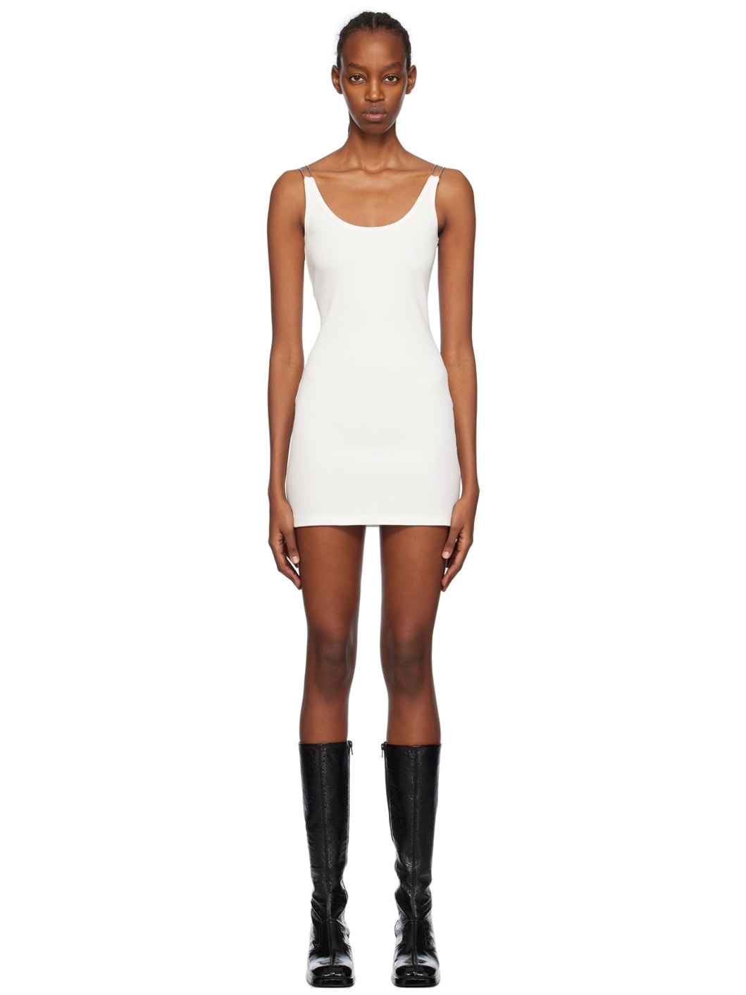 SSENSE Exclusive White Double Wire Minidress - 1