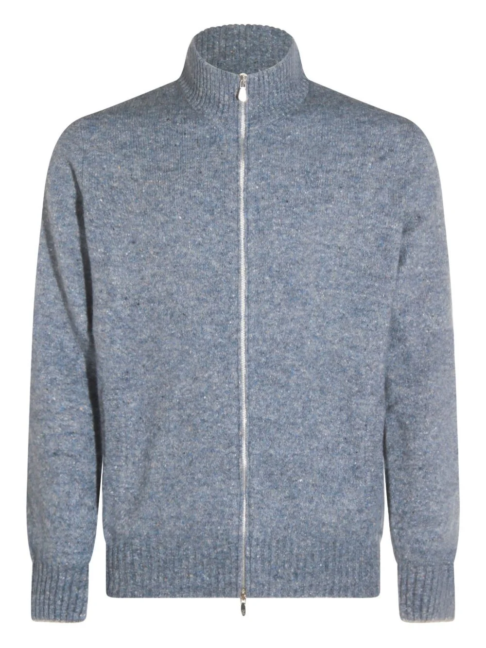 high-neck zip-front cardigan - 1