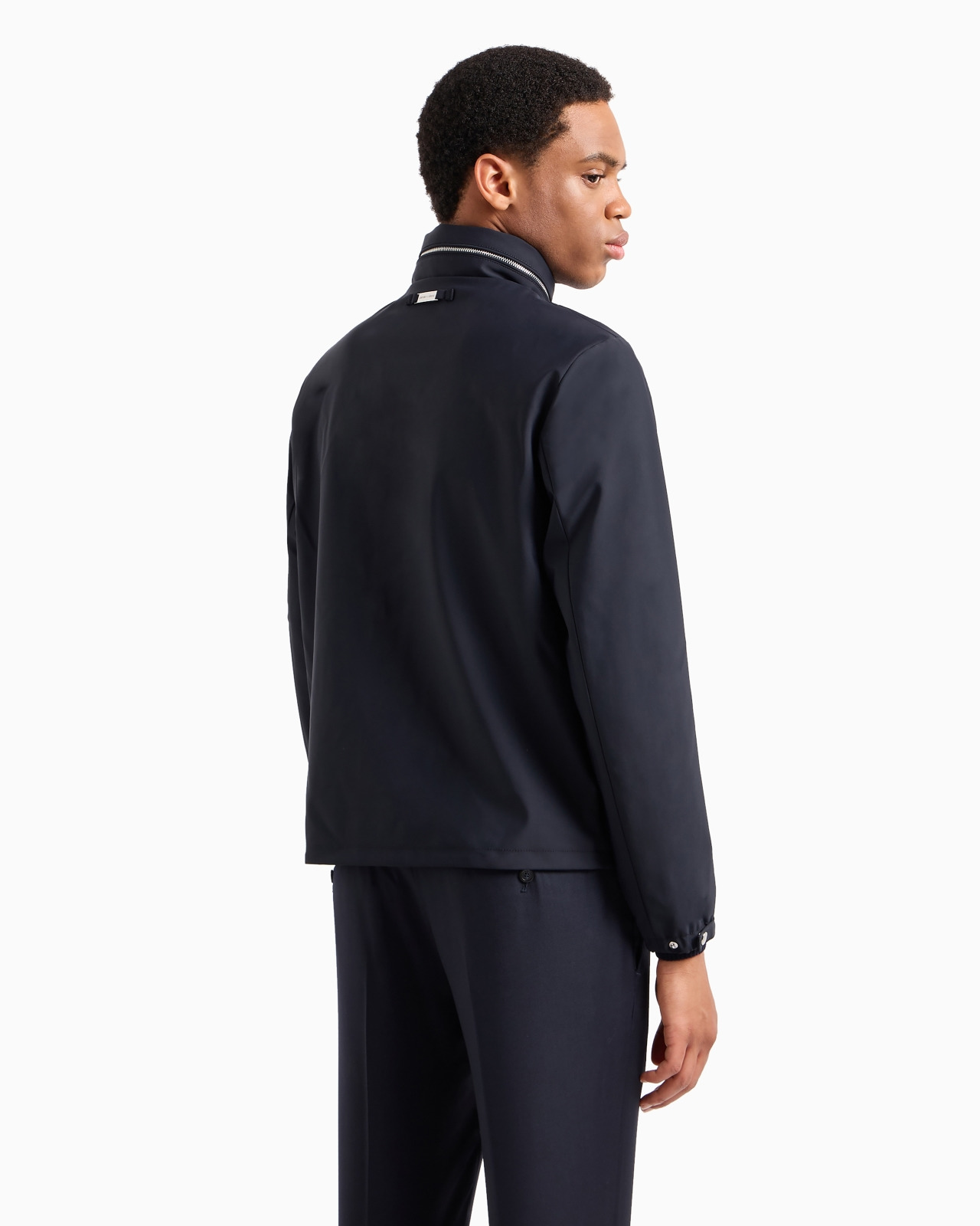 Full-zip nylon blouson with stowaway hood - 3