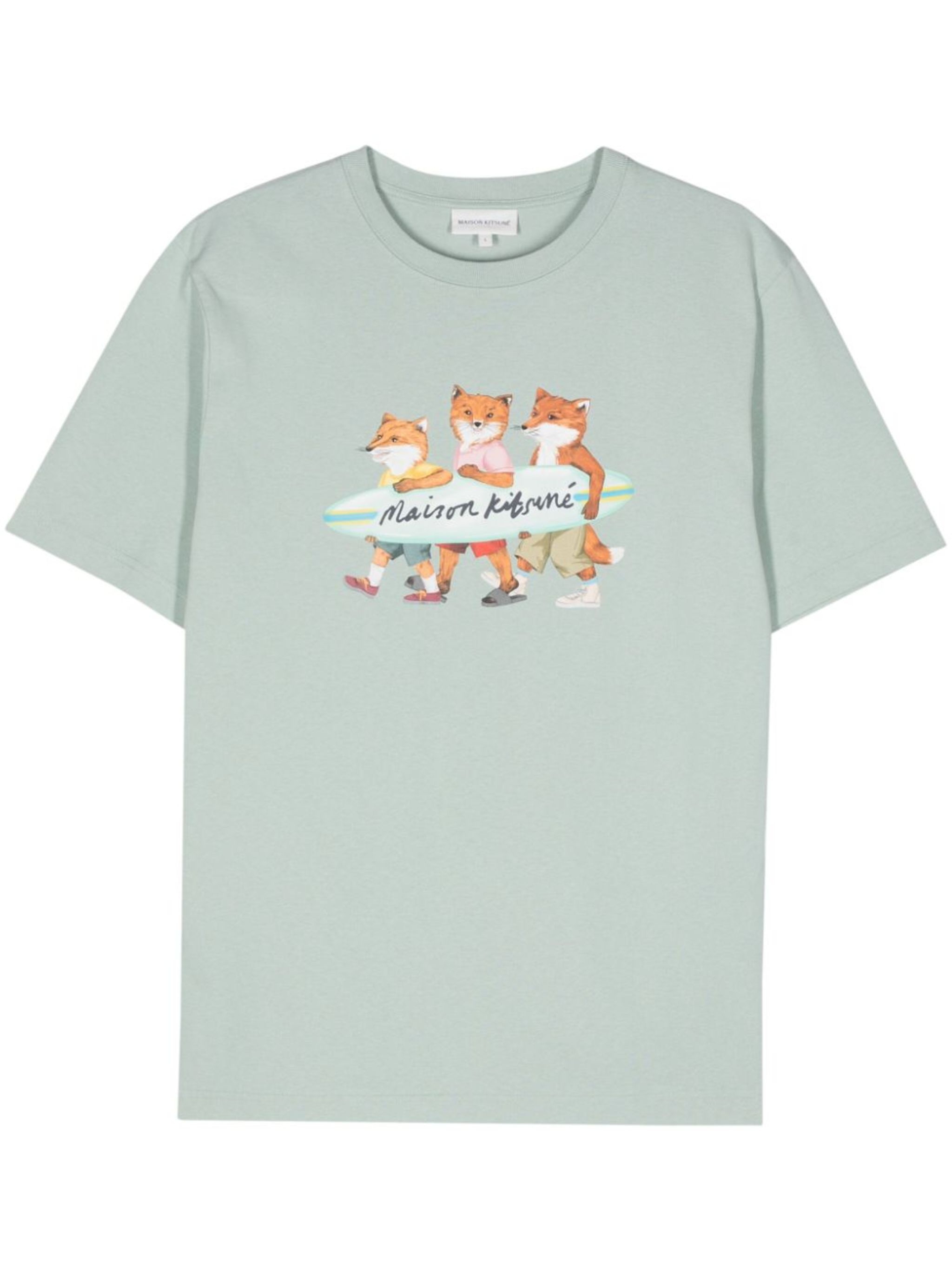 Fox-motif cotton T-shirt - 1