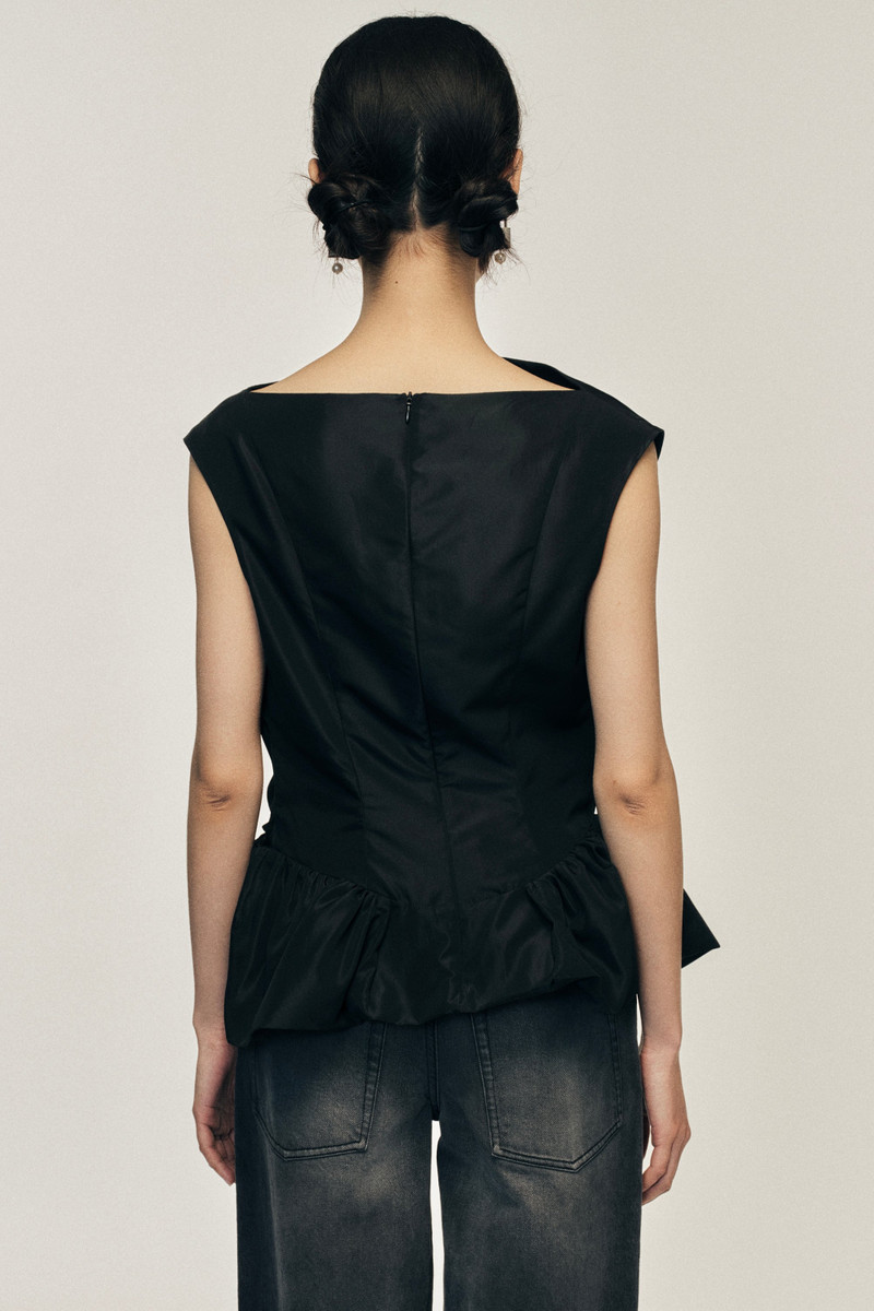 Draped Bind Peplum Top 4