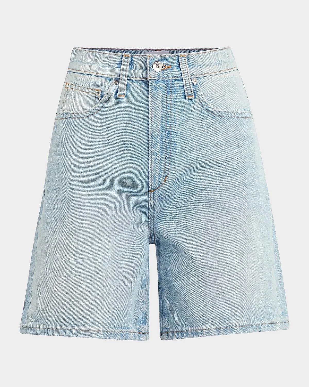 The Harlowe Cotton Denim Shorts - 1