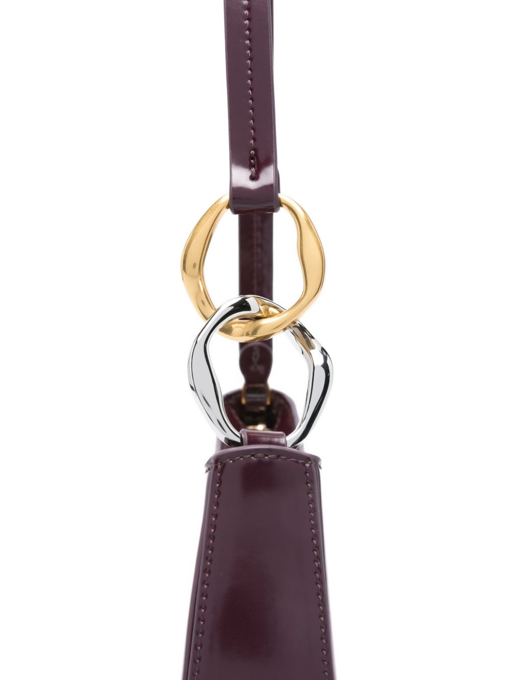 Ollie curved-handle leather shoulder bag - 4