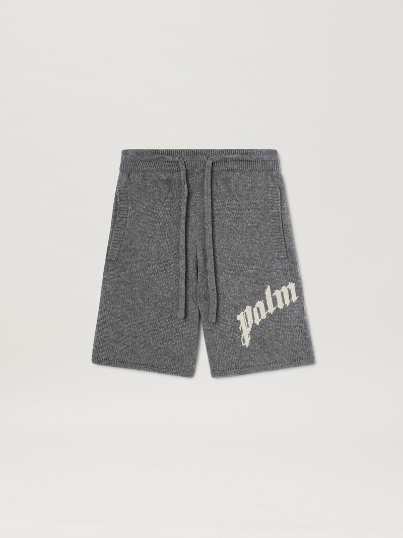 Curved Logo knit cardigan 1