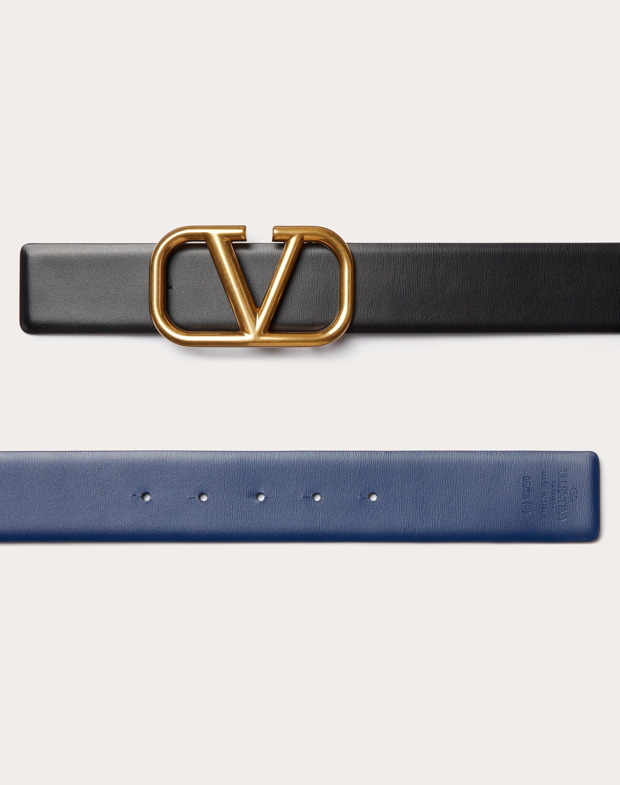 VLOGO SIGNATURE REVERSIBLE CALFSKIN BELT 40 MM - 3