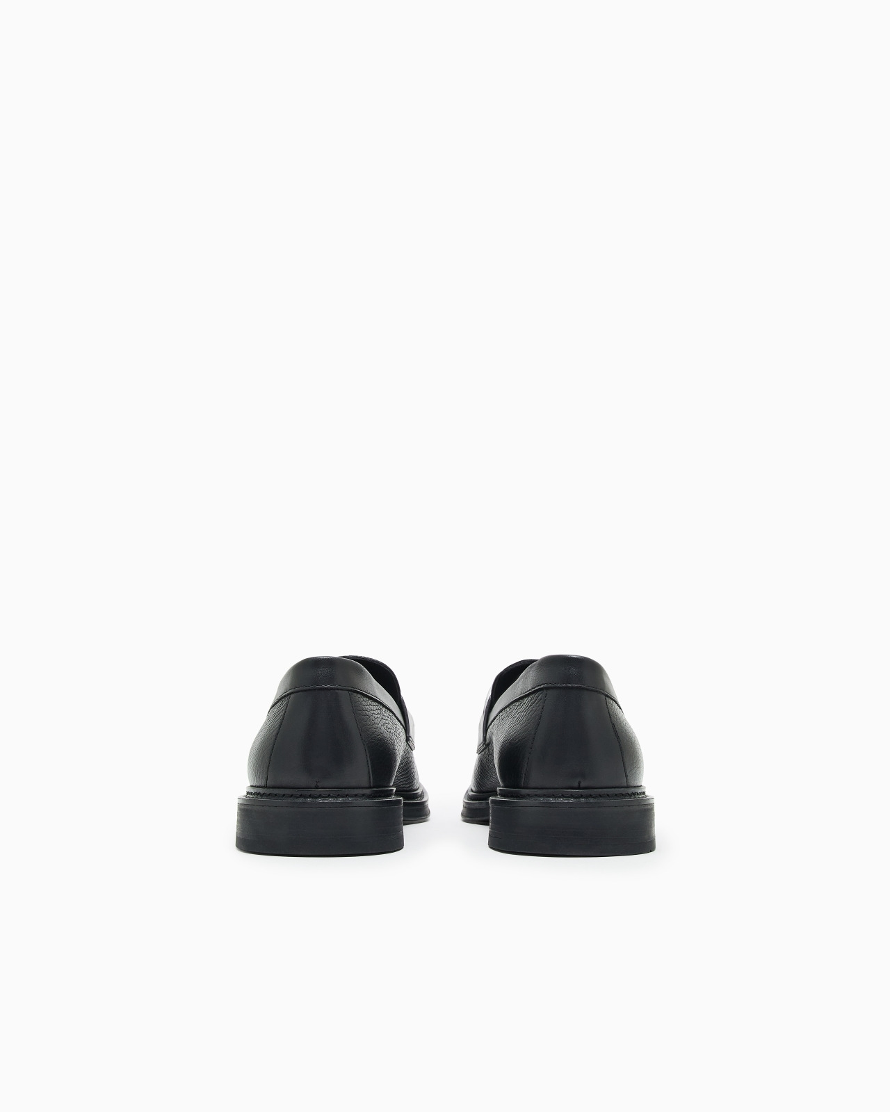 Pebbled leather loafers - 4