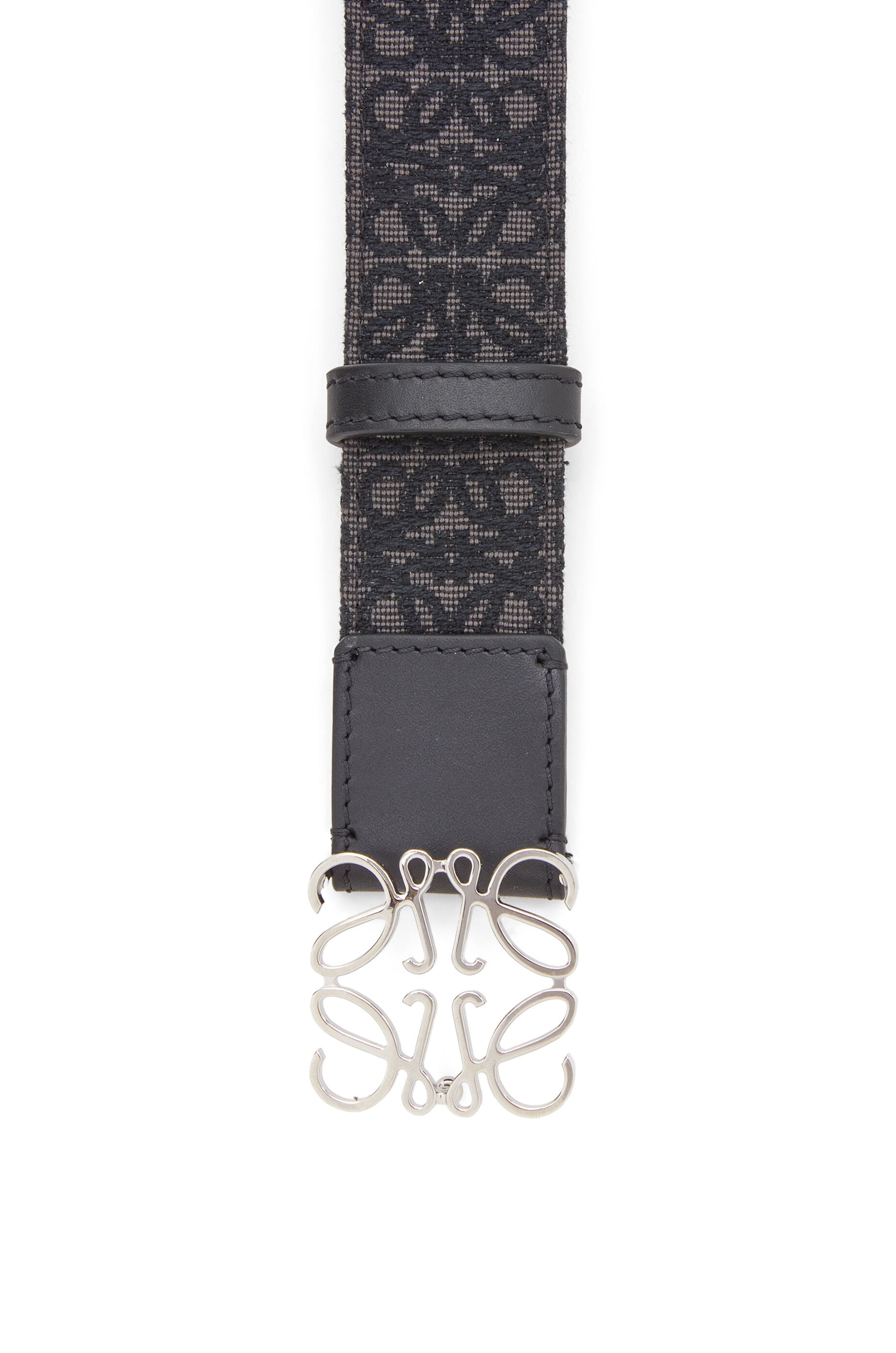 Anagram belt in jacquard and calfskin - 2