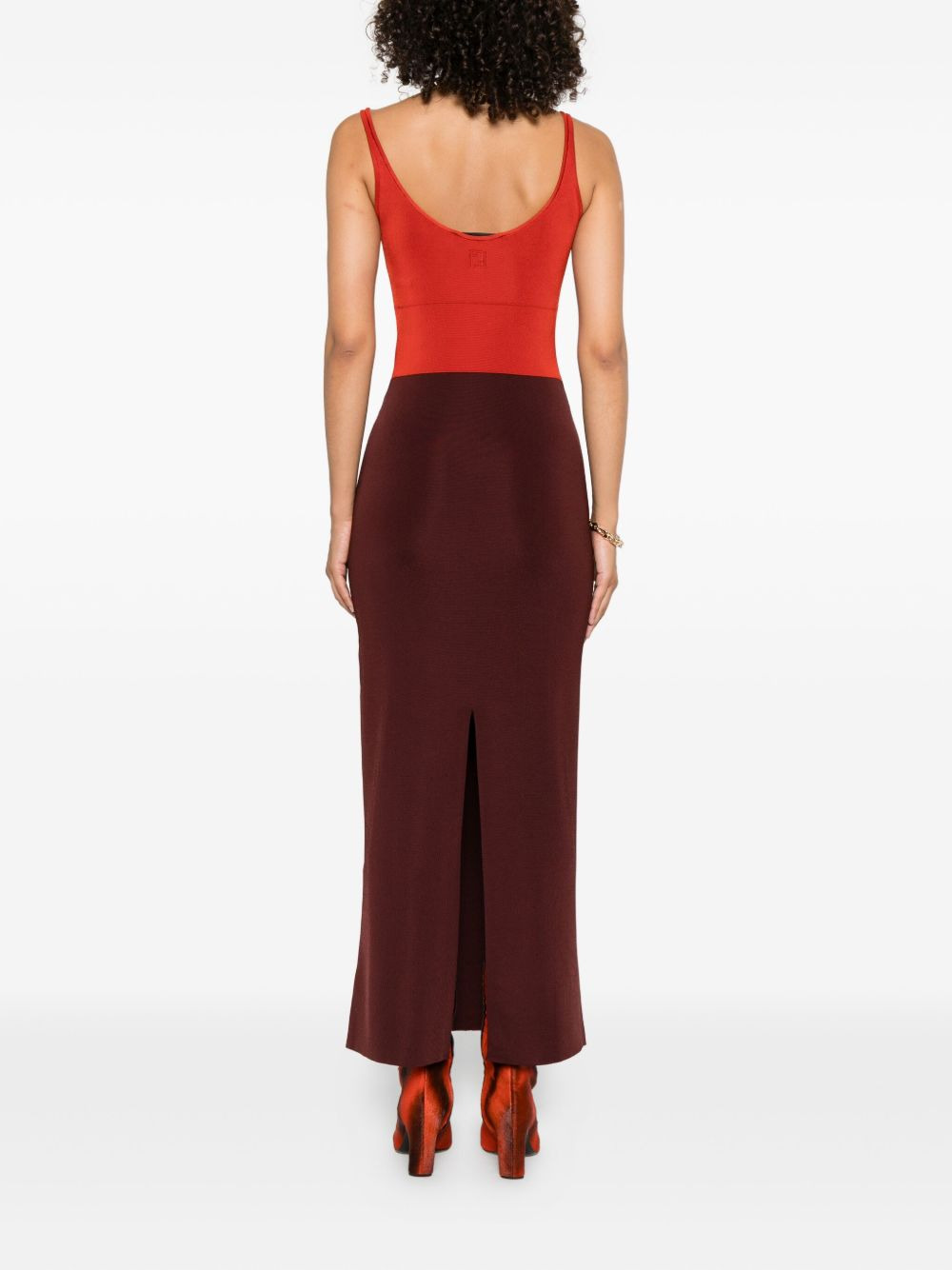 two-tone midi dress - 4