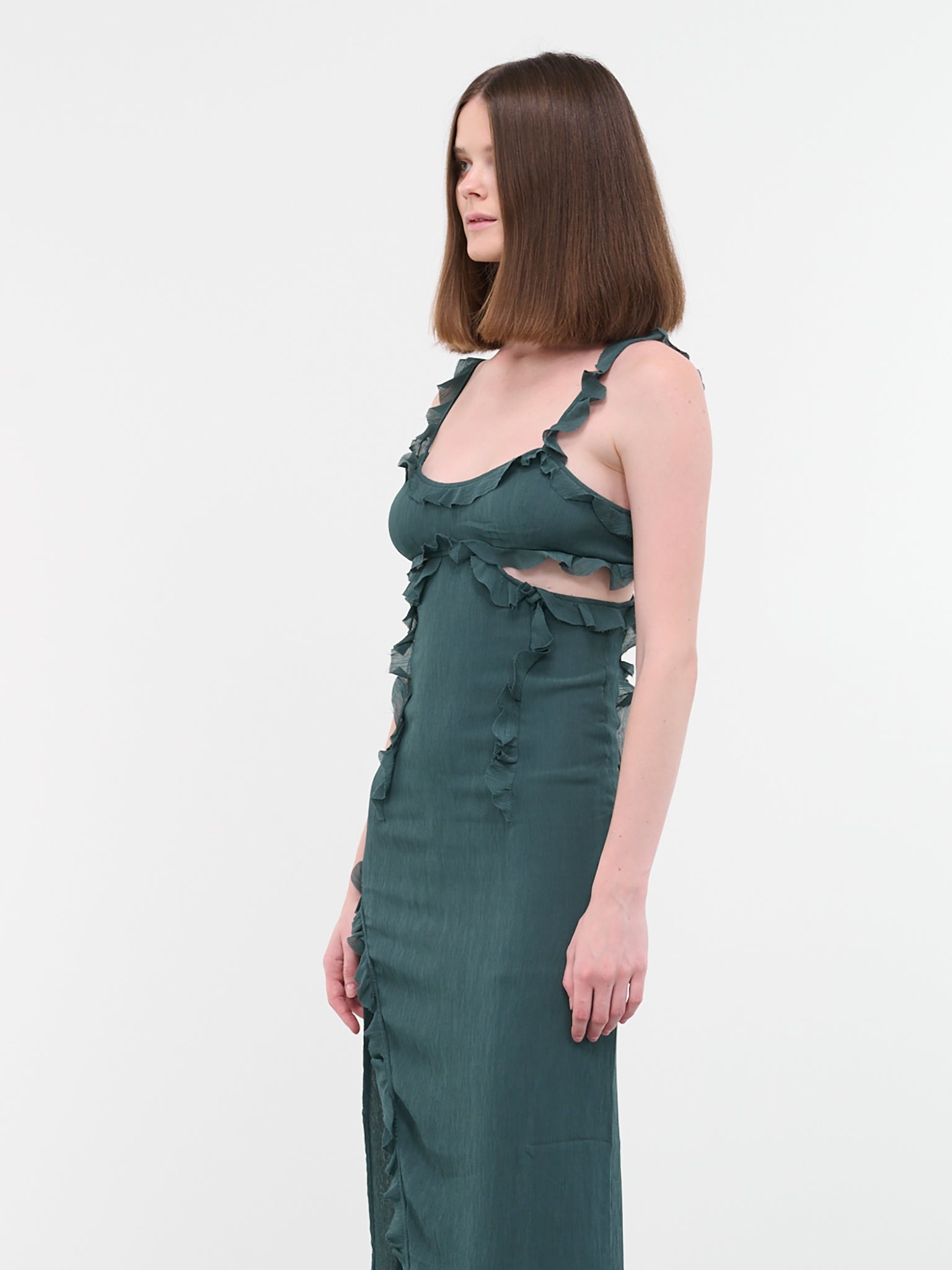 Ruffled Strap Dress - 4