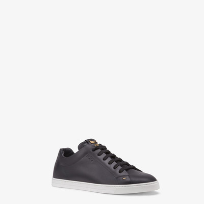 FENDI Black leather low-tops outlook