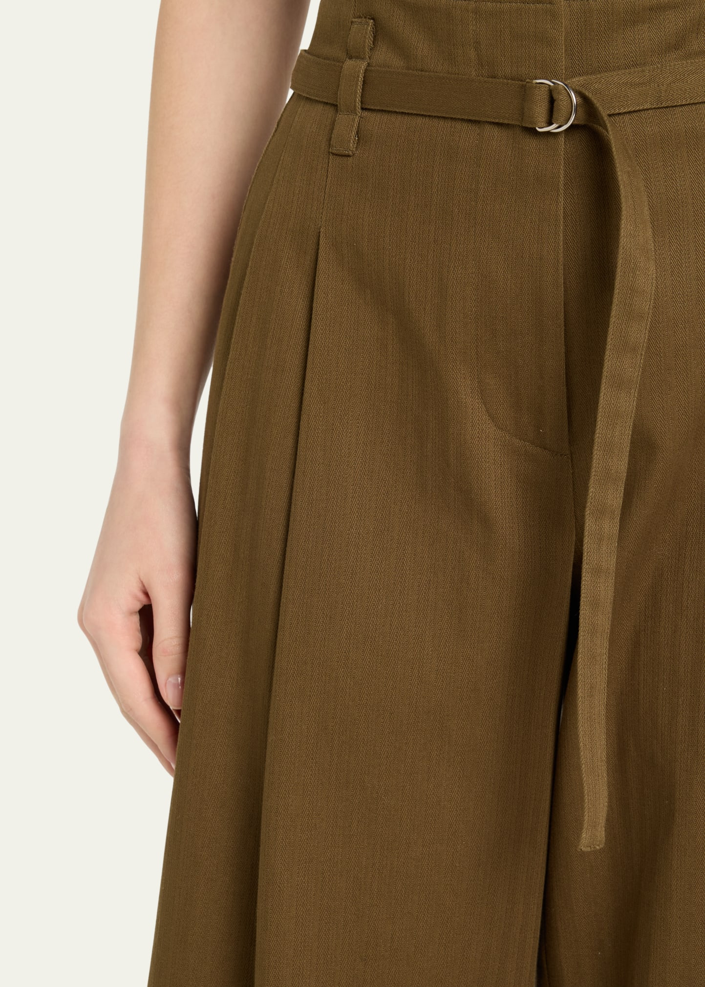 Raver Belted Fine Herringbone Pants - 5