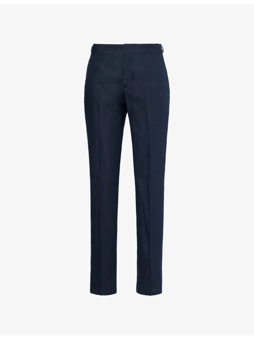 Griffon two-slip-pockets mid-rise regular-fit linen trousers - 1