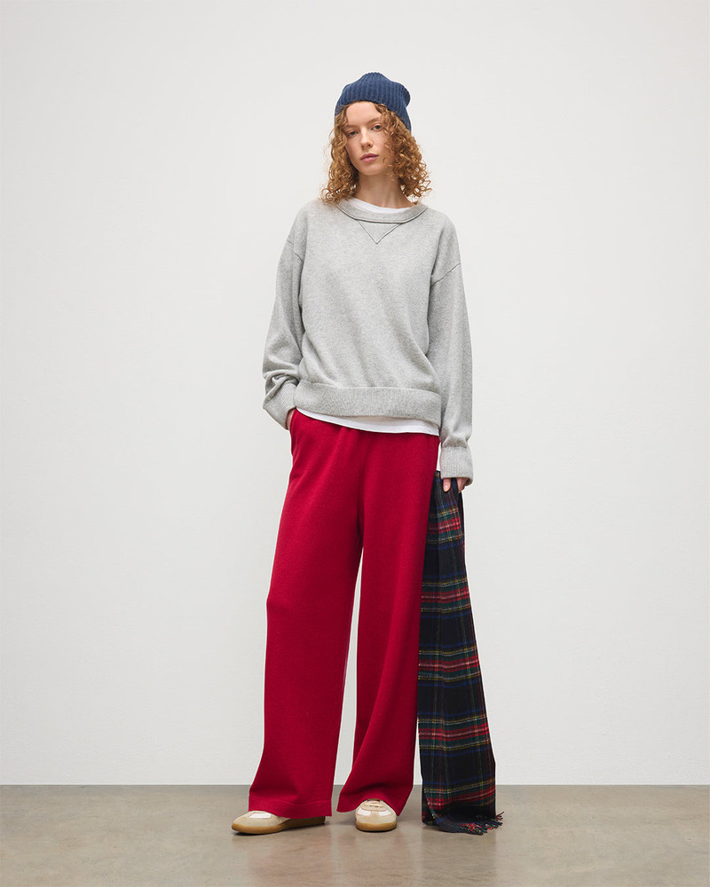 Johnstons of Elgin Coll Red Cashmere Trouser outlook