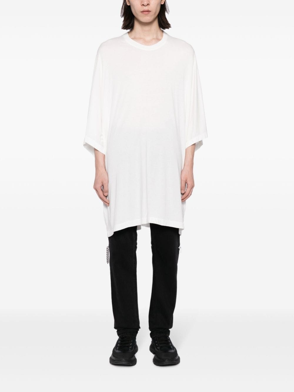 drop-shoulder cotton-blend T-shirt - 2