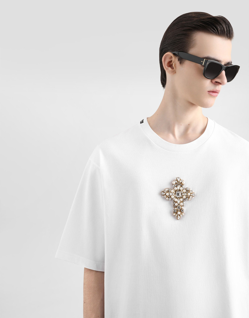 Cotton T-shirt with fine patch 4