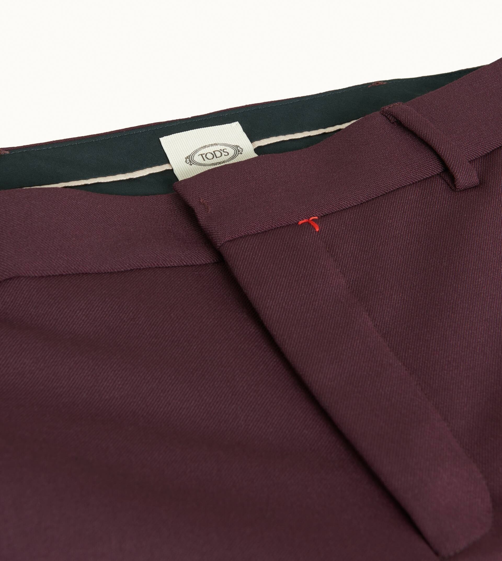 TROUSERS - BURGUNDY - 2