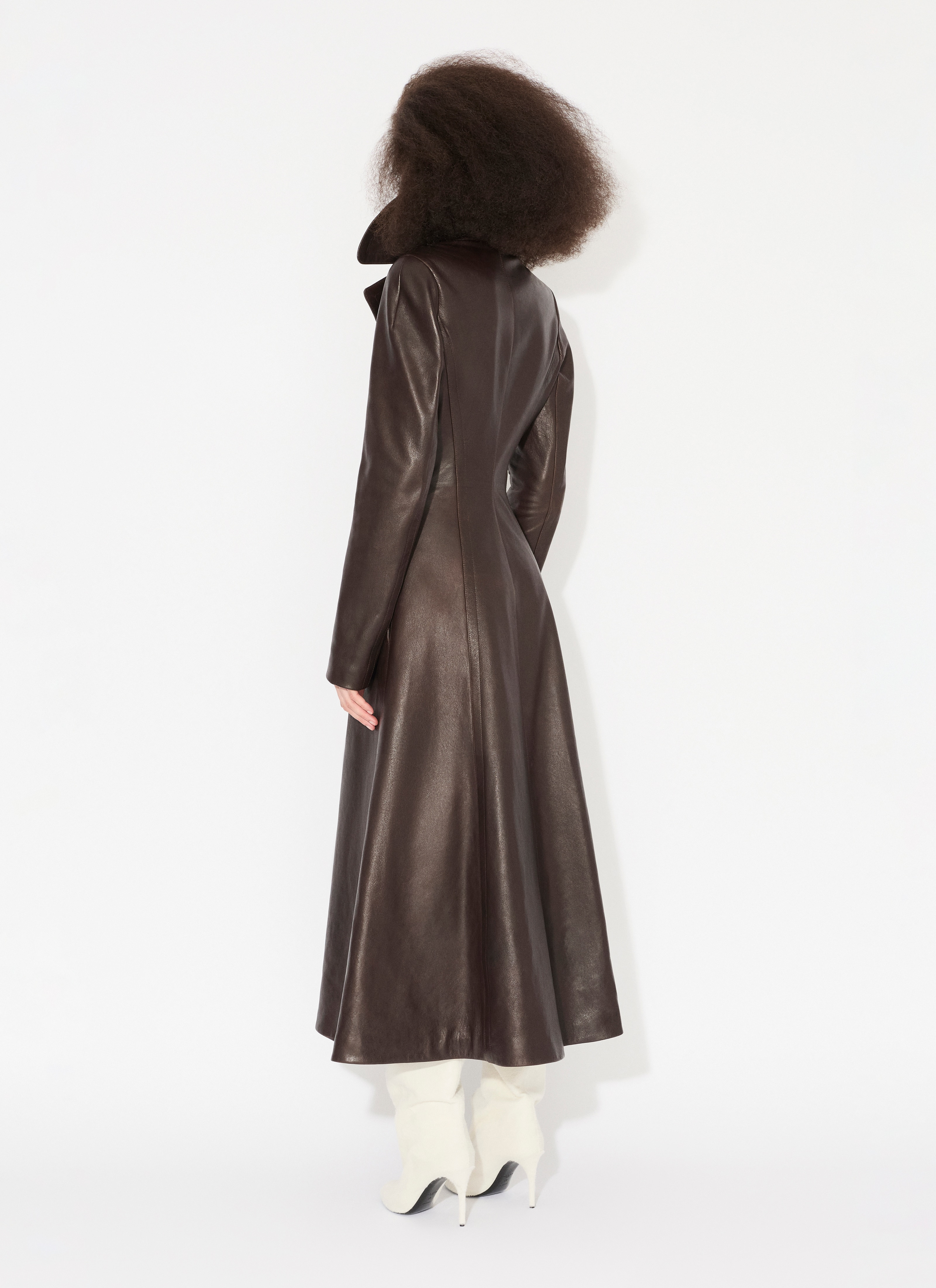 LONG FADED NAPPA COAT - 3