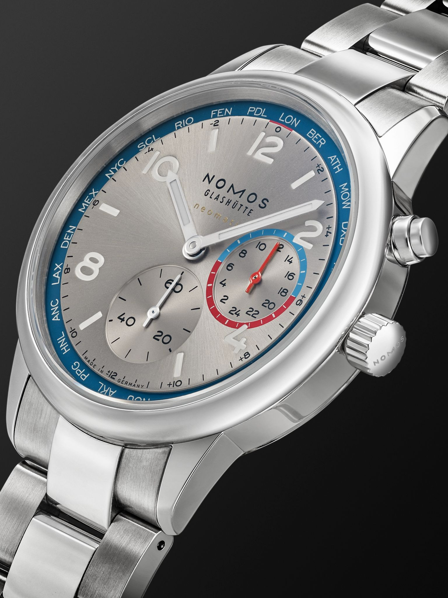 Club Sport Neomatik Worldtimer Silver Automatic 40mm Stainless Steel Watch, Ref. No. 791 Silver - 3