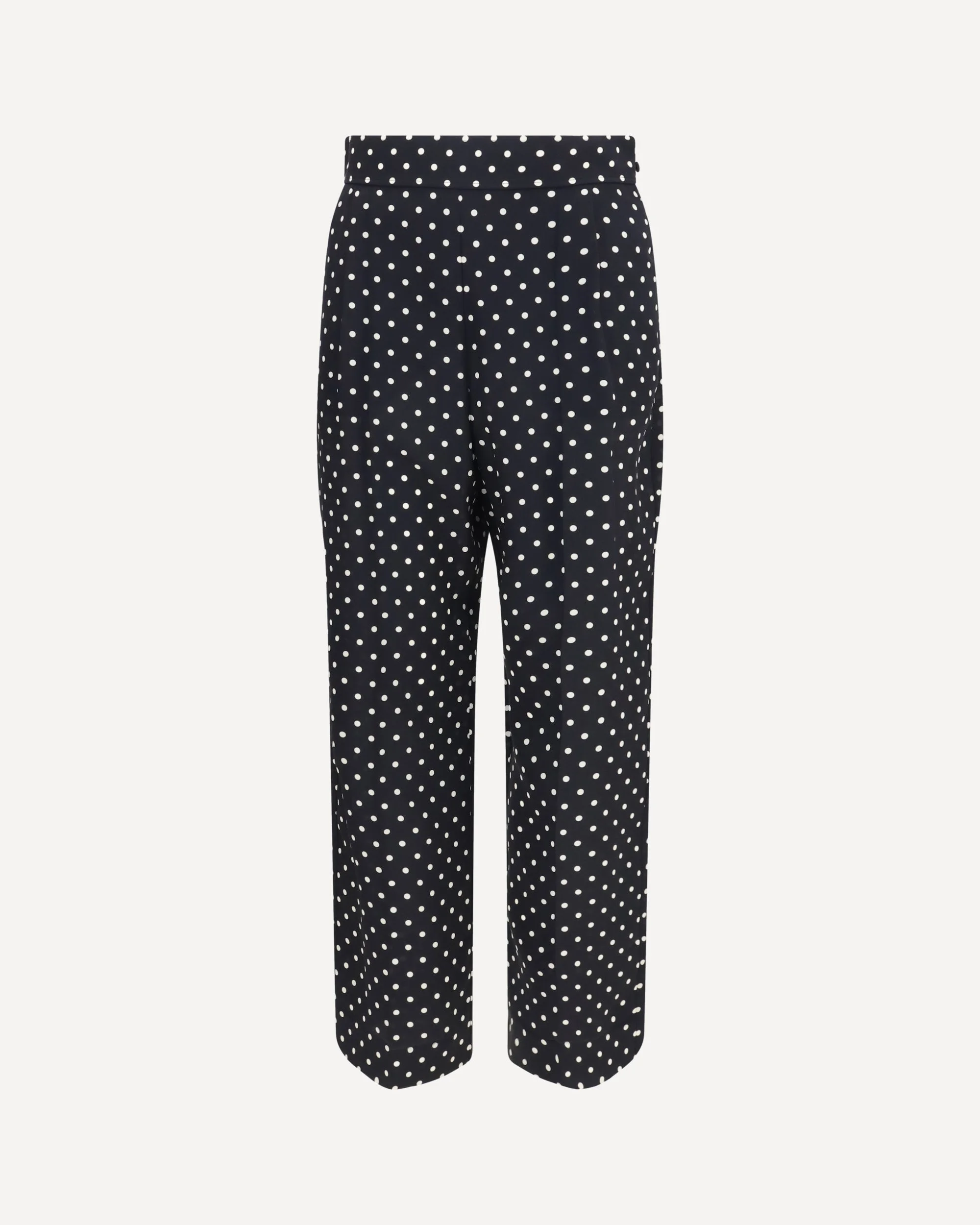 Polka-dot crêpe de chine Pants - 1