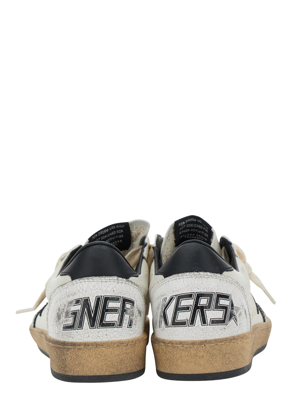 Golden Goose Women Ballstar' Black And White Low Top Sneakers With Star Patch On The Side And Contra - 5