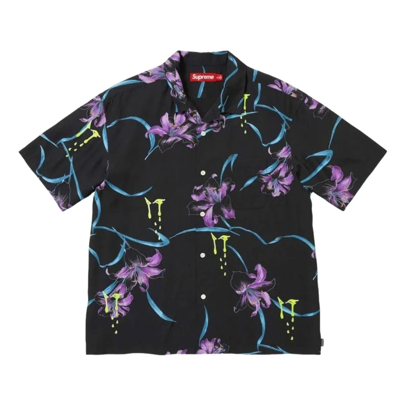 Supreme SS26 AOI Lilies S/S Shirt 'Black' SUP-SS26-213-BLK - 1