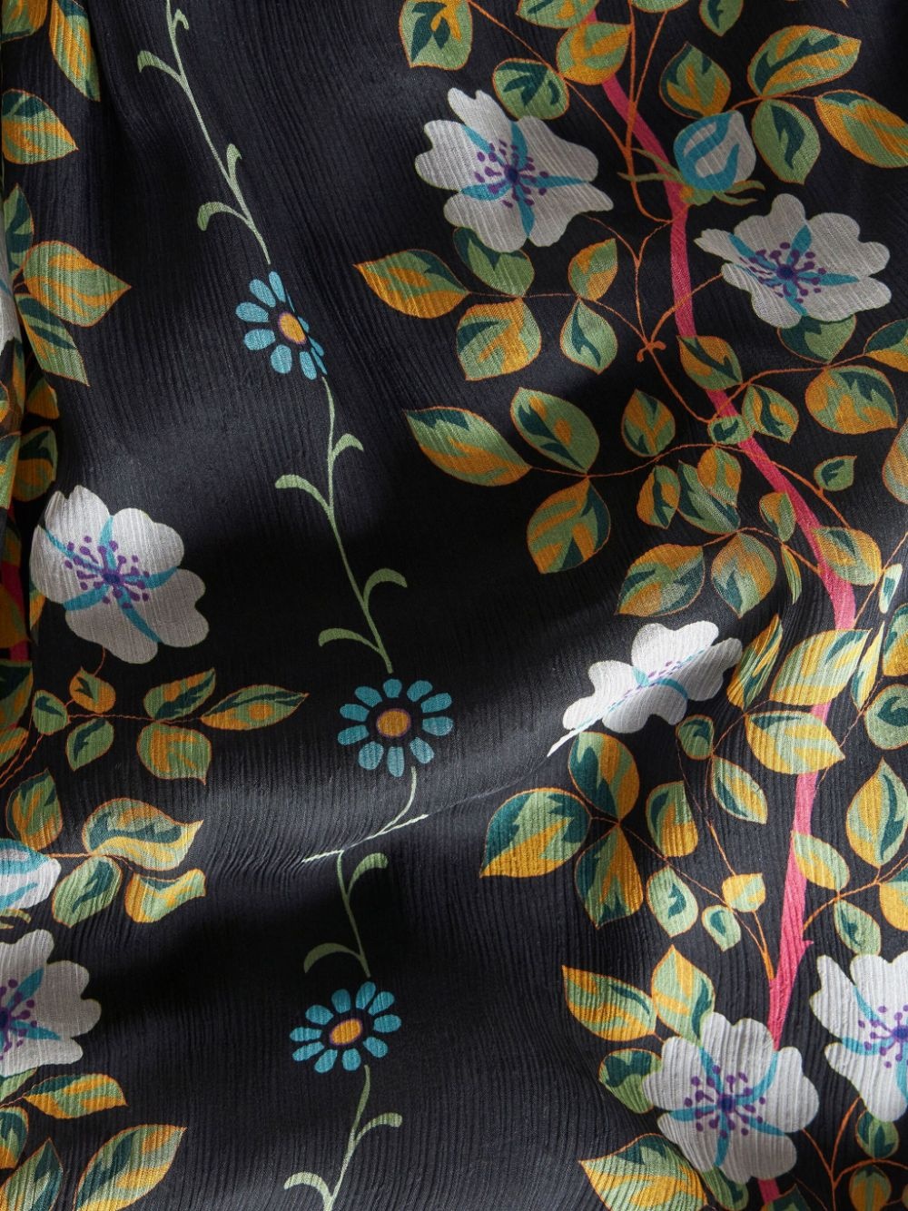 floral-print silk dress - 5