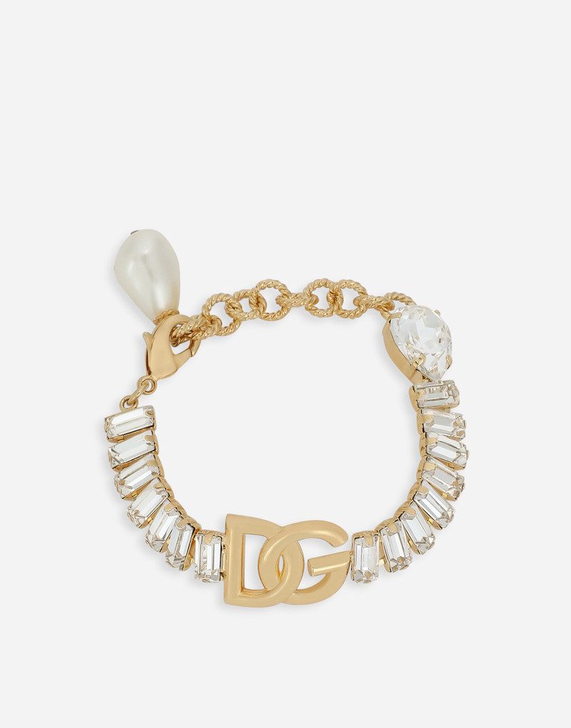 Bracelet with rhinestones and DG logo 1