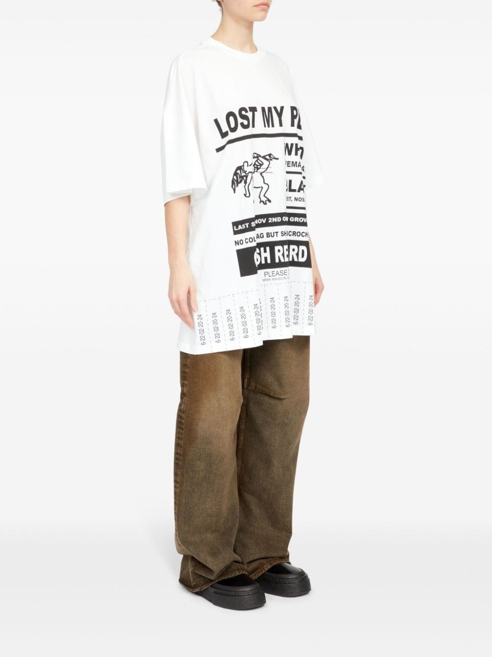 graphic-print oversized T-shirt - 3