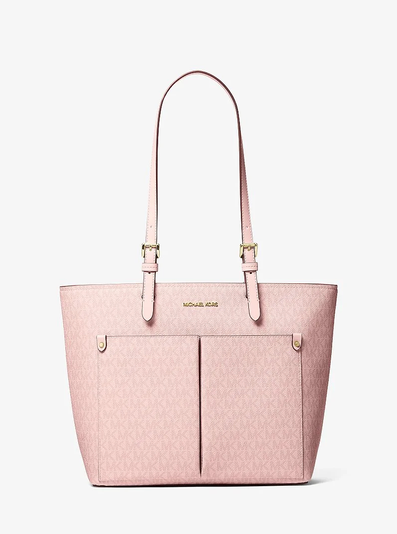 Jet Set Medium Signature Logo Pocket Tote Bag - 1