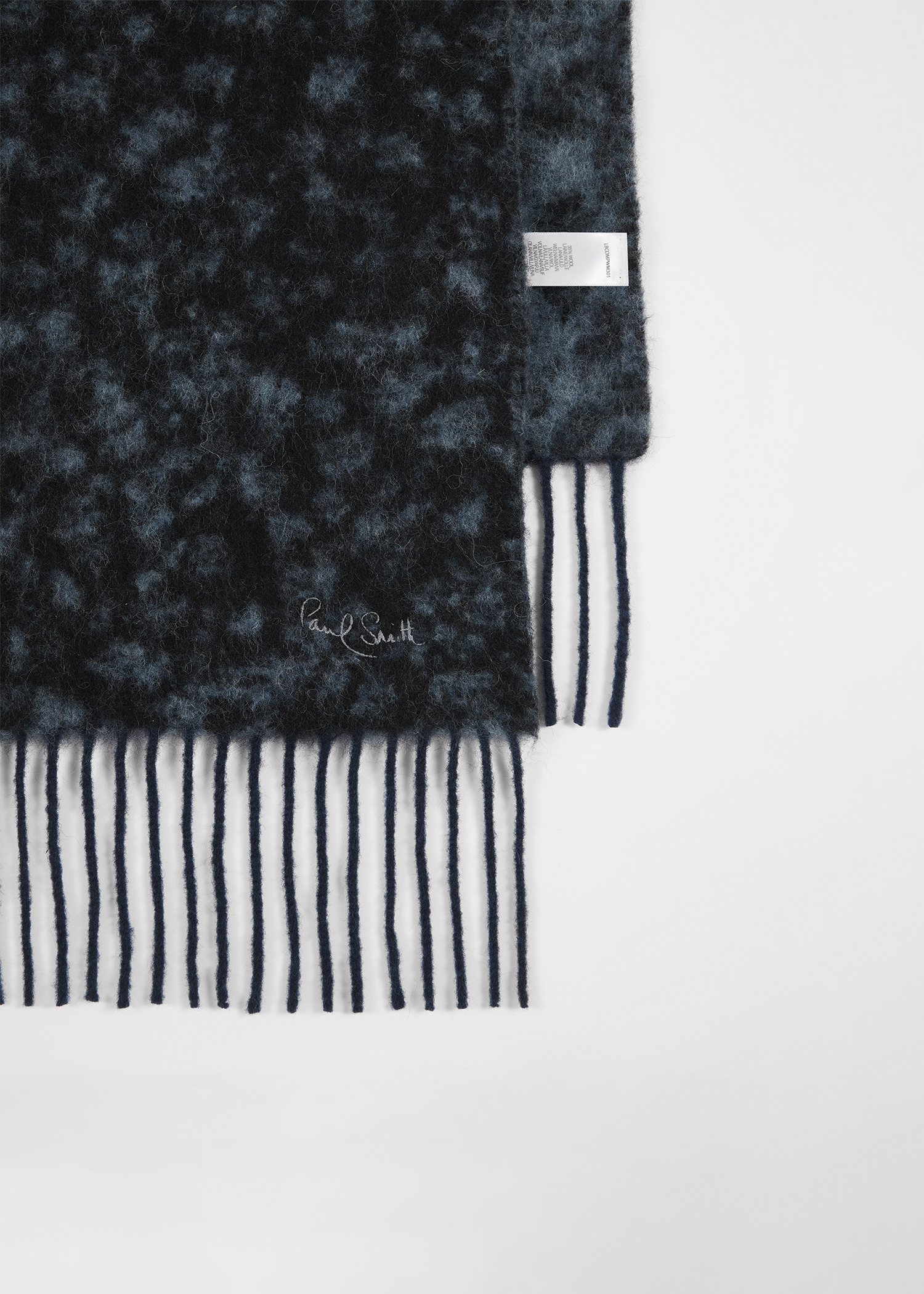 Navy Tonal Leopard Scarf - 2