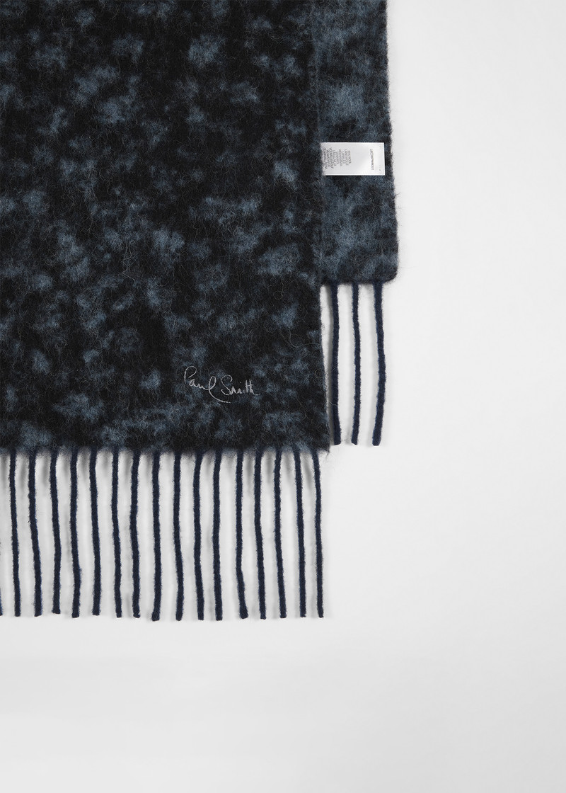 Paul Smith Navy Tonal Leopard Scarf outlook