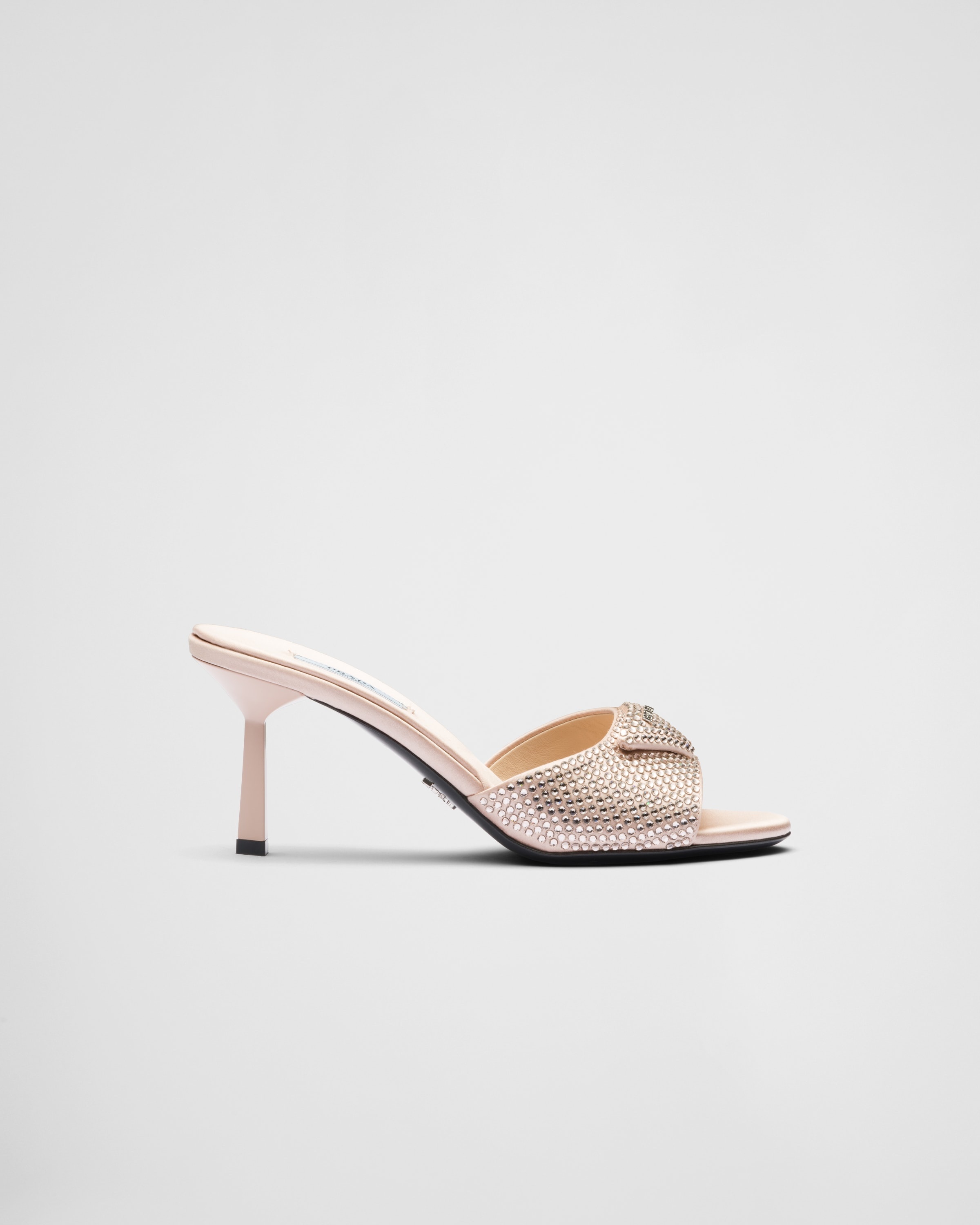 Satin slides with crystals - 2