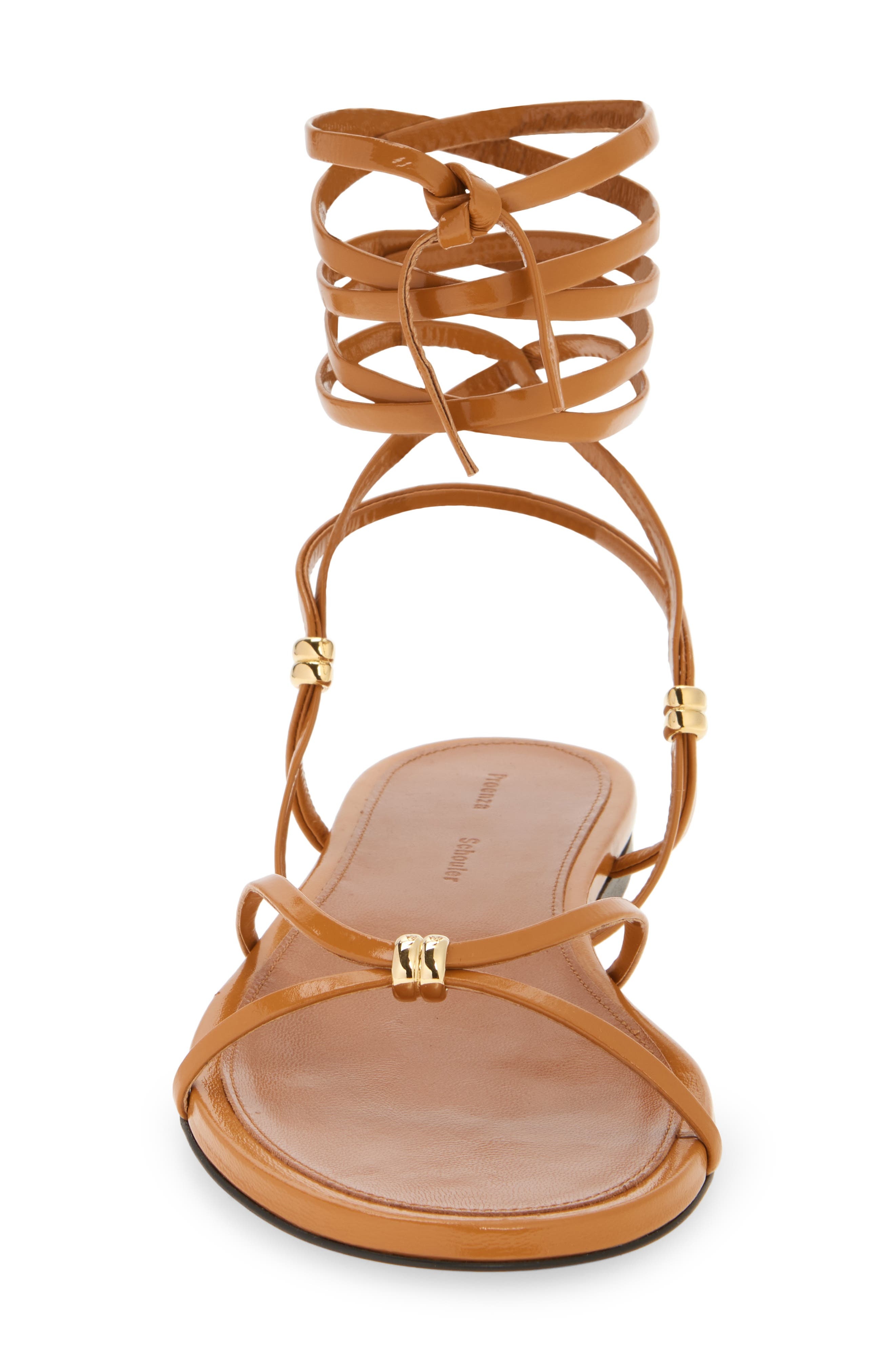Proenza Schouler Coil Ankle Tie Sandal in Camel at Nordstrom - 4