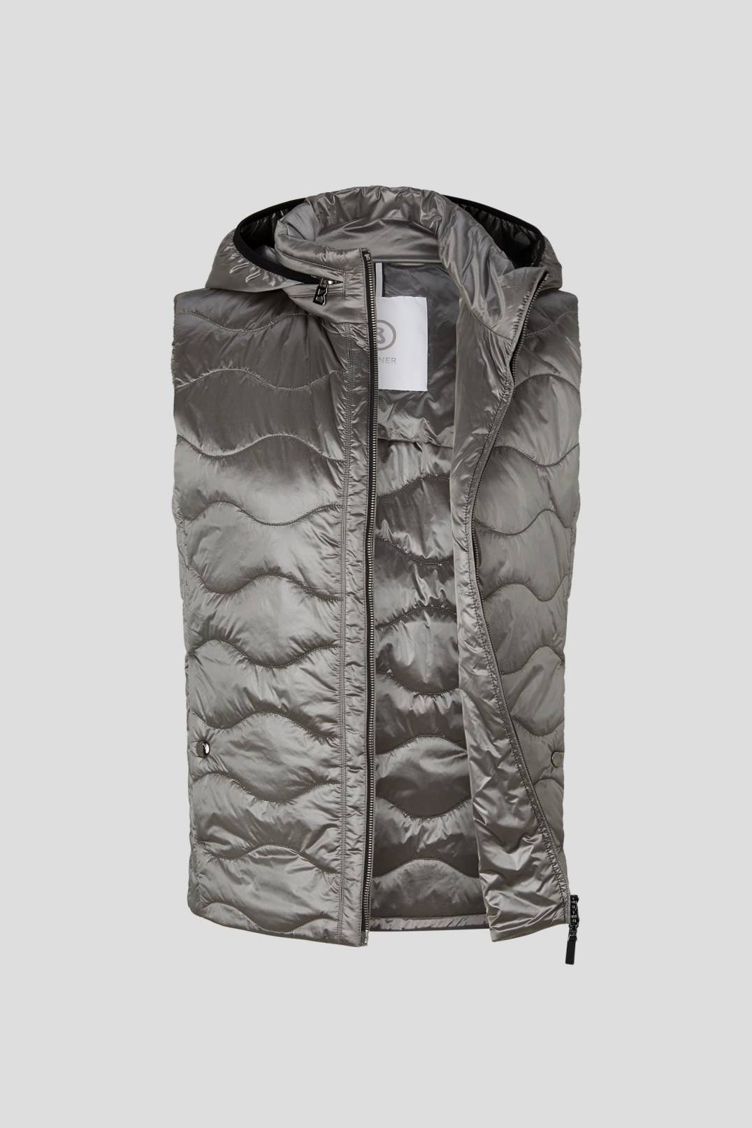 WILTON QUILTED WAISTCOAT IN GRAY - 7