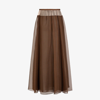 FENDI Check organza skirt outlook