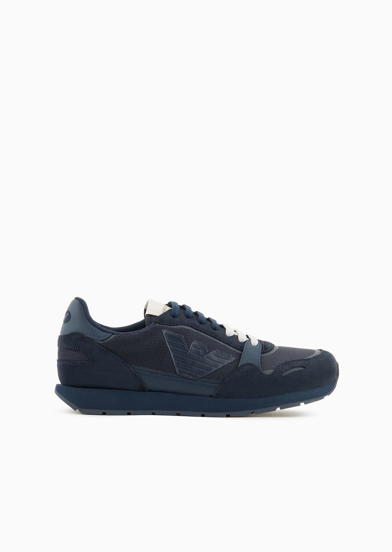 Mesh sneakers with suede details and eagle patch - 1