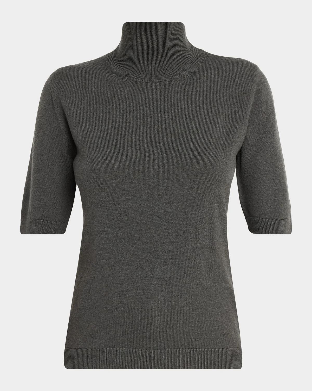 Turtleneck Wool Knit Sweater - 1