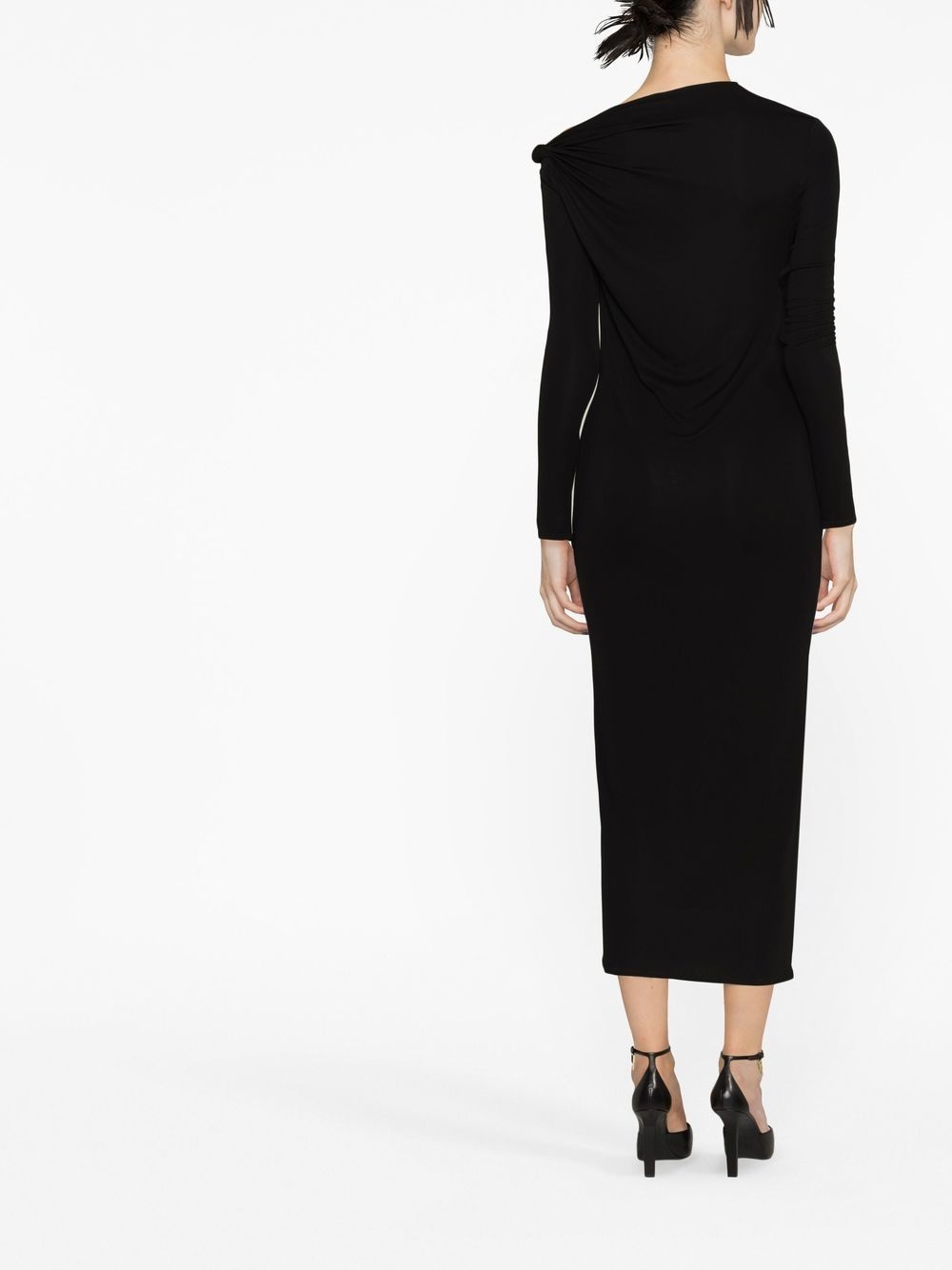 long-sleeve midi dress - 3