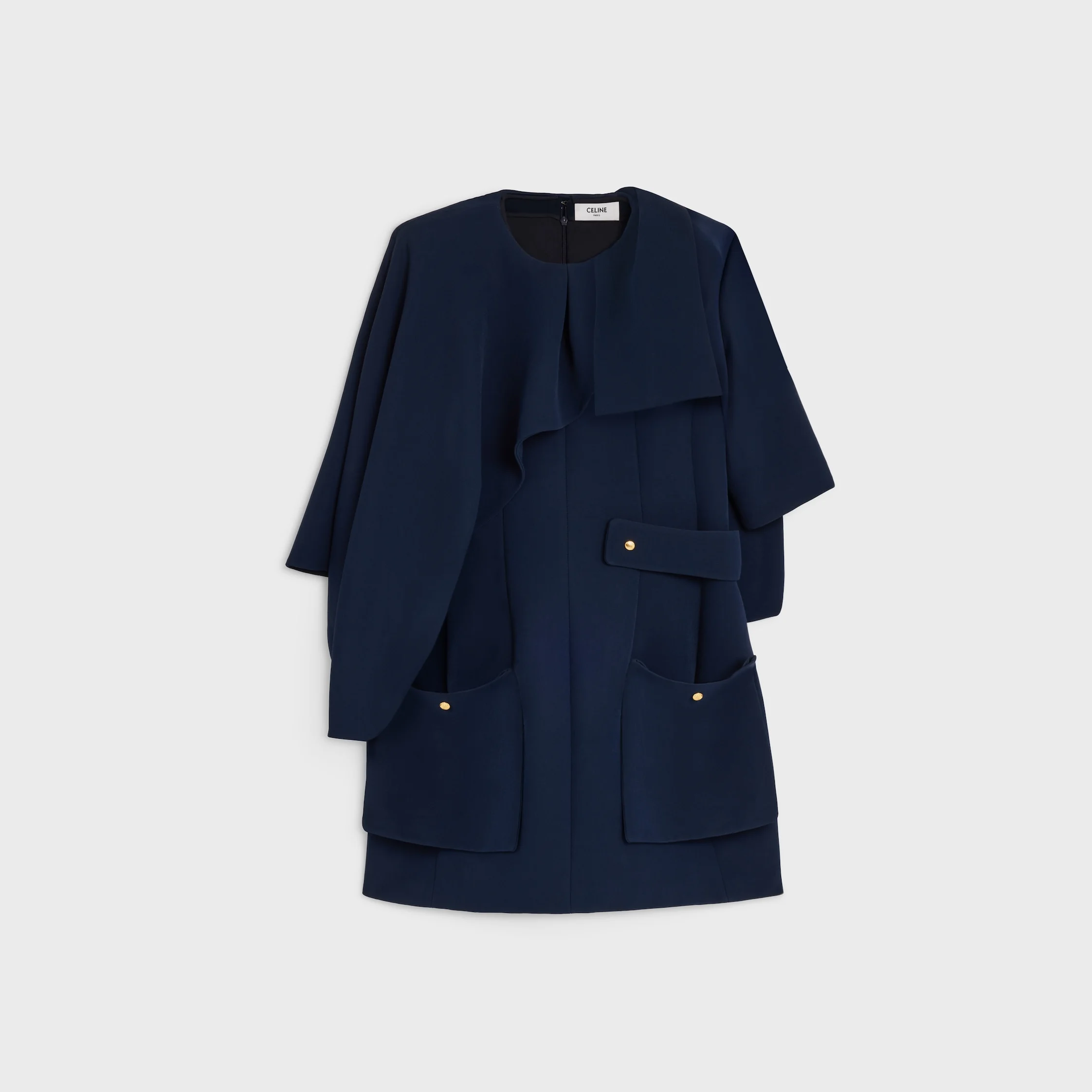 cape dress IN viscose cady - 1