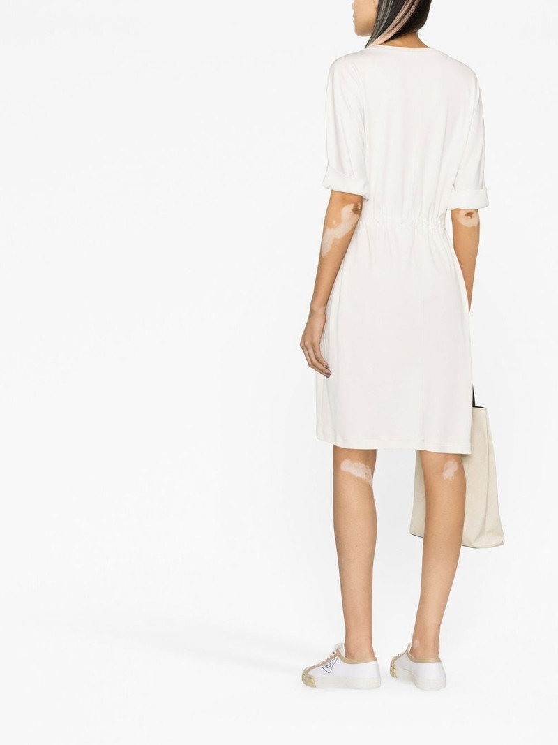 drawstring-waist cotton T-shirt dress 4