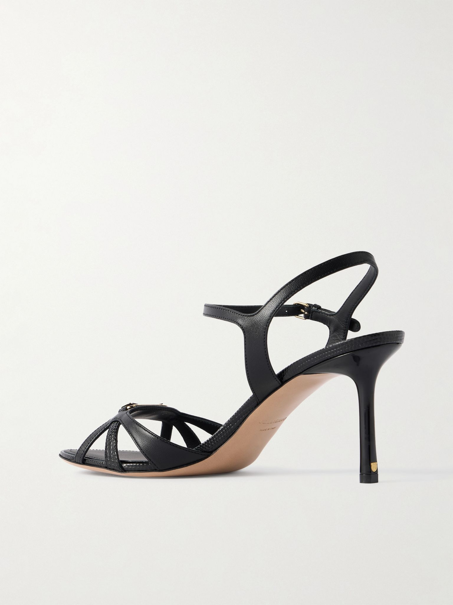 Dasy logo-embellished leather sandals Black - 3