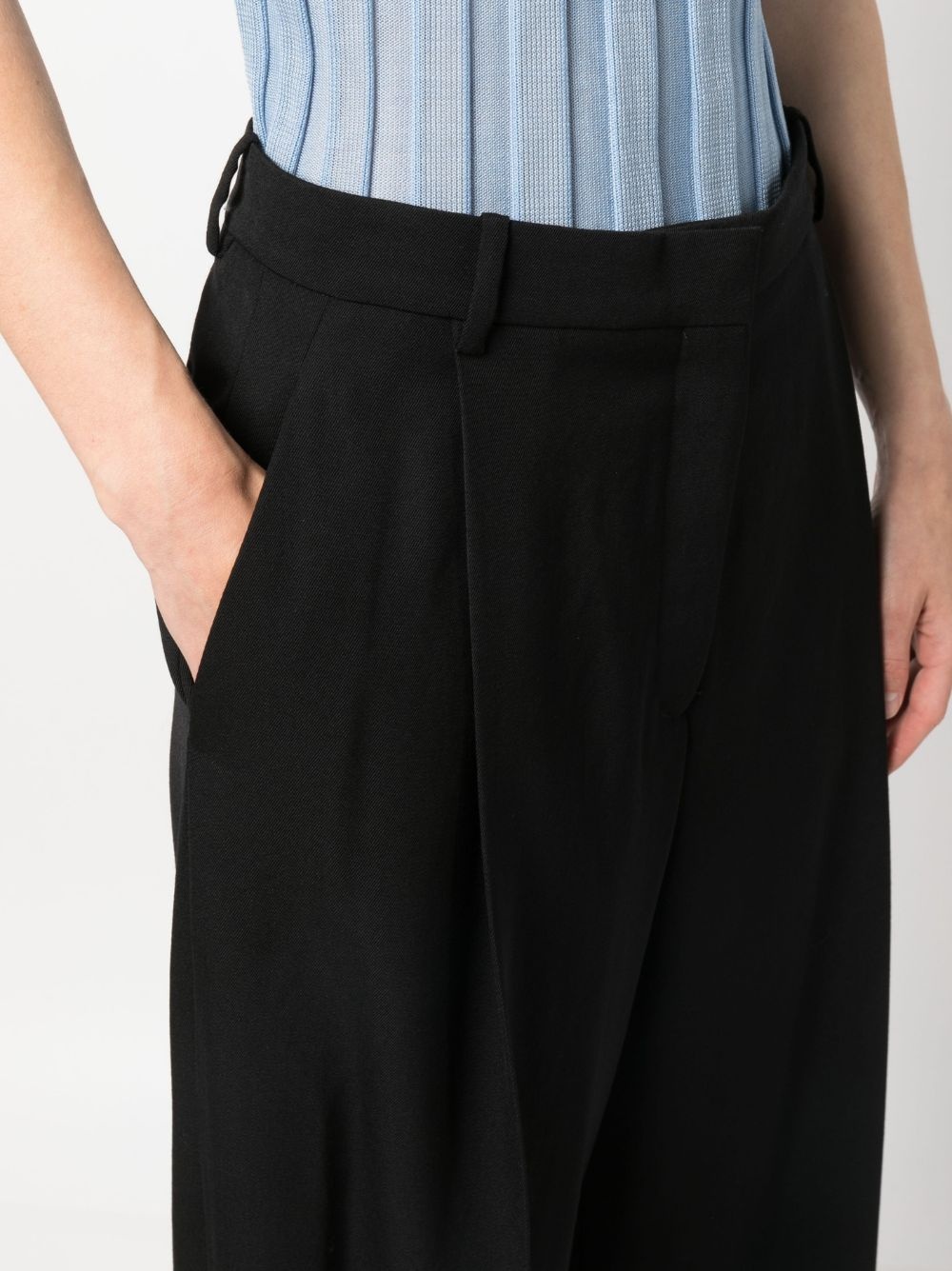 pleated cotton trousers - 10