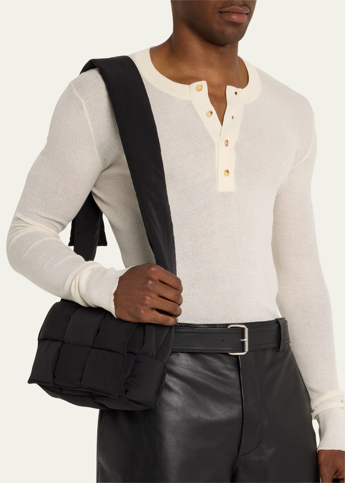 Men's Padded Tech Cassette Nylon Crossbody Bag - 2