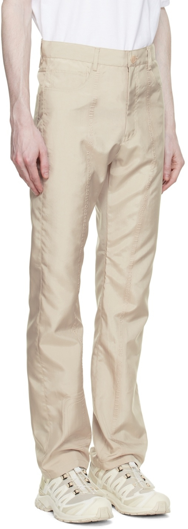 Kanghyuk Beige Polyester Trousers outlook