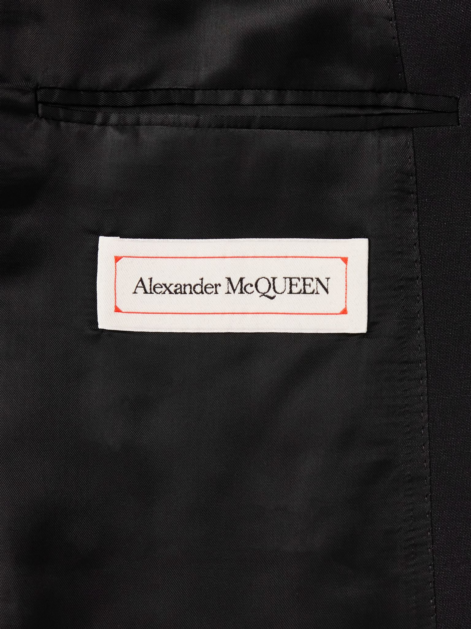 Wool and Mohair-Blend Suit Jacket Black - 6