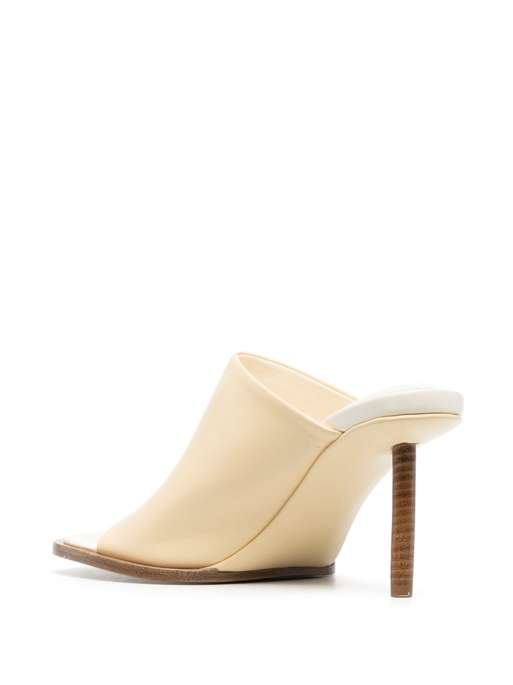 Les mules rond carré leather mules - 3
