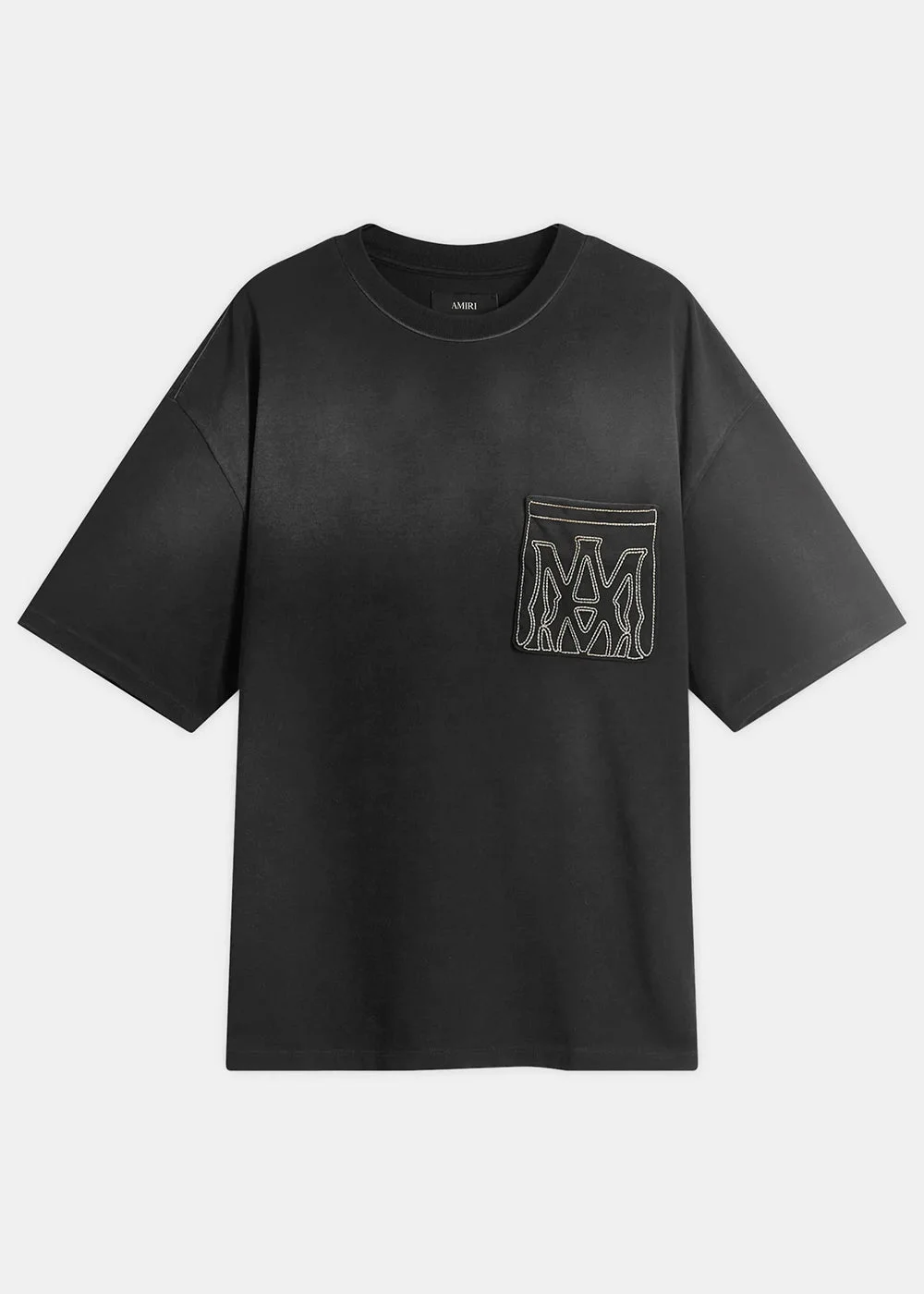 Black MA Outline Oversized T-Shirt - 1