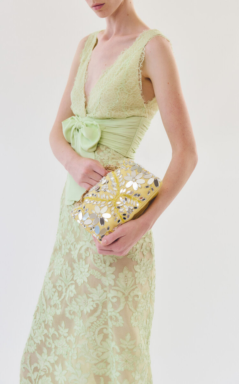 GIAMBATTISTA VALLI Ribbon Dentelle Dress green outlook