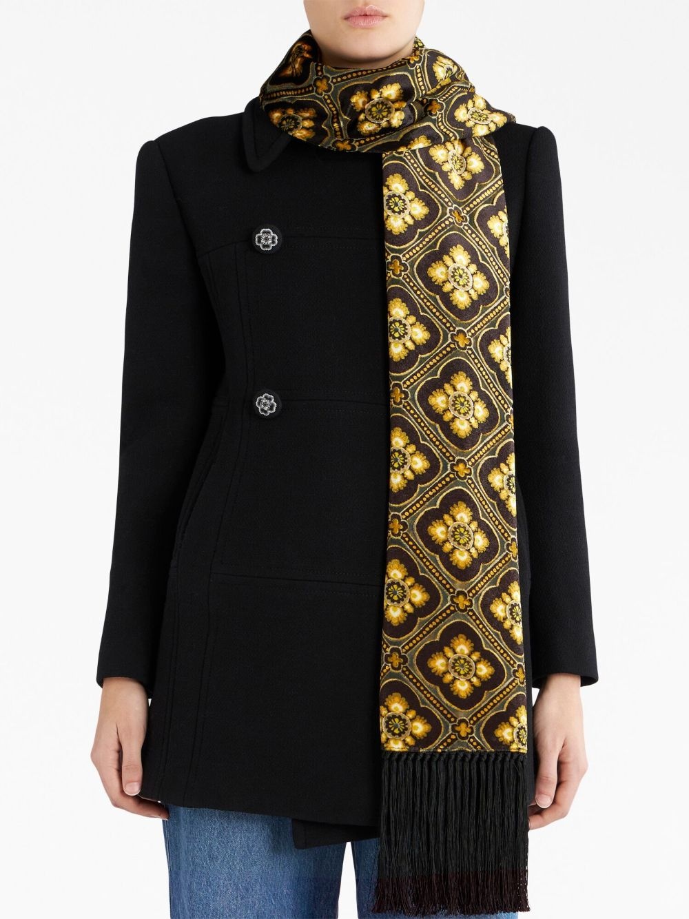 geometric-print scarf - 3