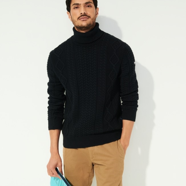 Men Cotton Cashmere Turtle Neck Sweater - 6